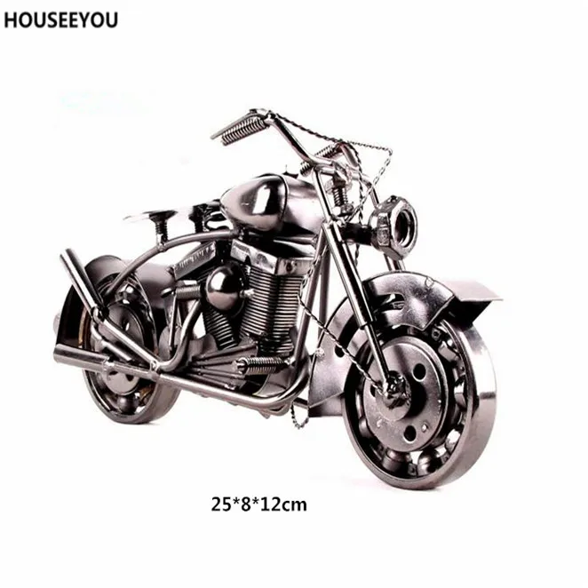 Фигурки миниатюры украшения винтажная Тяжелая железная модель мотоцикла крутые