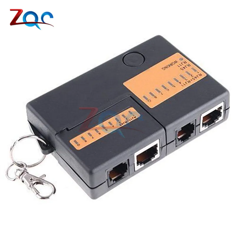 Карманный тестер кабеля Ethernet RJ45 RJ11 Cat5 4 порта светодиодная подсветка с