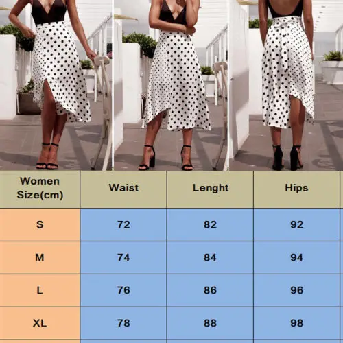 Женская плиссированная юбка в белый горошек трапециевидная с высокой талией и