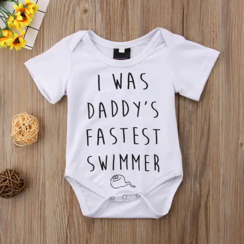 Летний комбинезон для маленьких девочек и мальчиков Самый быстрый купальник