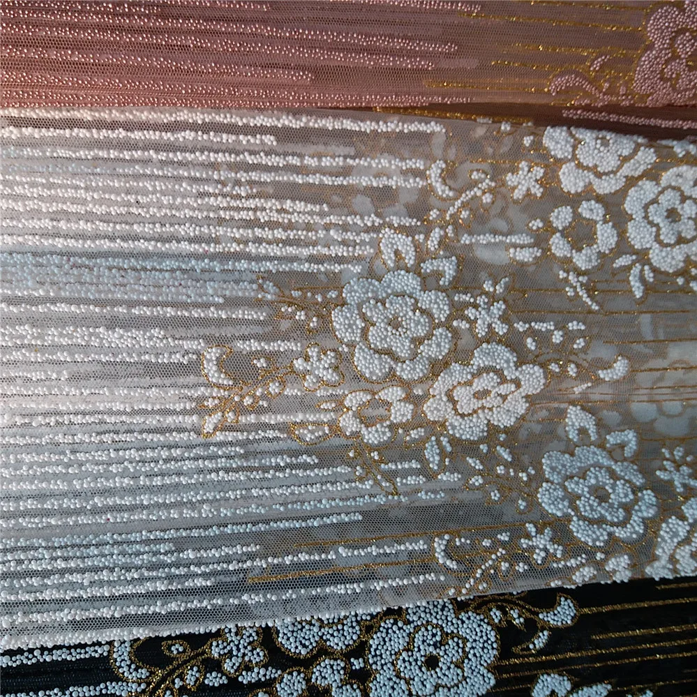 Блестящие Блестки приклеенные на вышивку африканская Тюлевая сетчатая ткань для