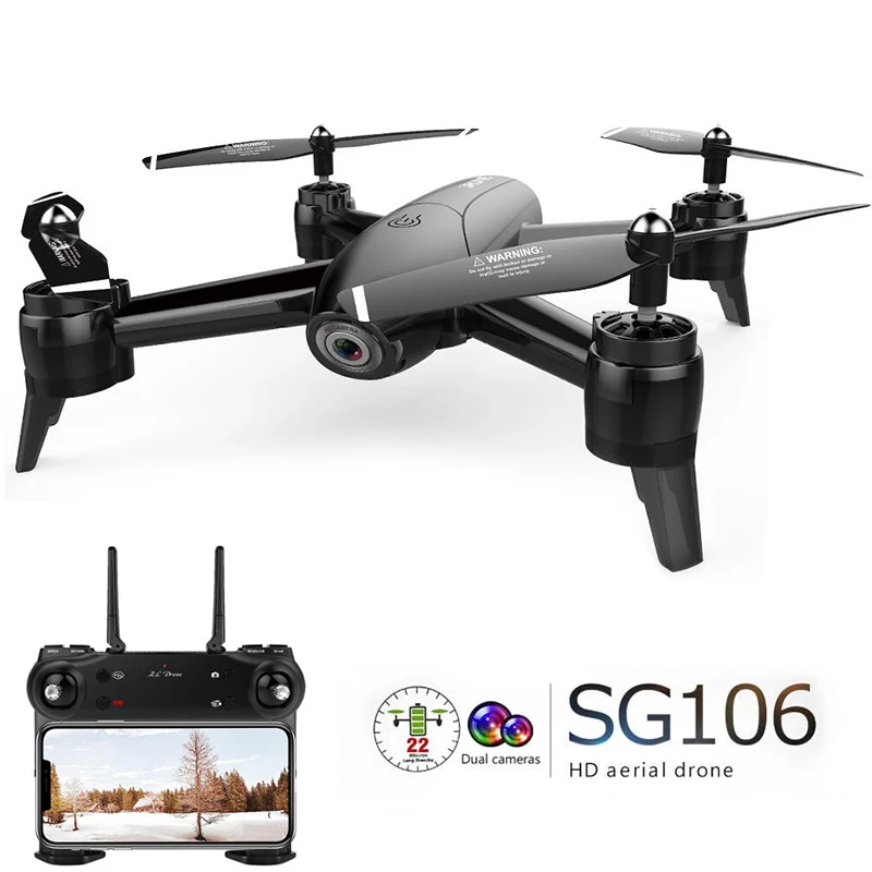 Радиоуправляемый Дрон SG106 Wi Fi FPV 4K камера оптический поток 1080P 720P HD двойная