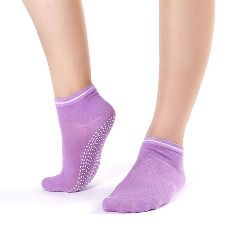 

VIIANLES Cotton Sock Hot Sale Non-Slip Women Yuga Casual Fashion Fitness Non-slip Breathable Girl Pink Black