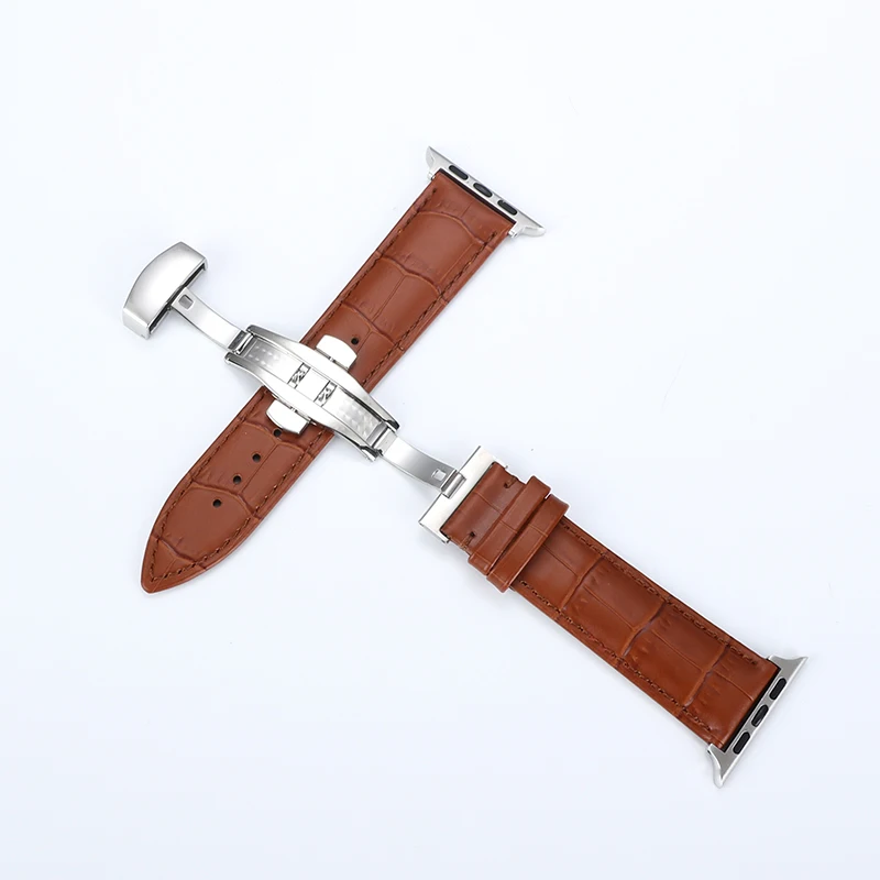 Ремешок Apple 1/2/3/серия 38 мм 42 мм Apple Watch 4 серии 40 мм 44 мм кожаный ремешок с пряжкой спортивный ремешок