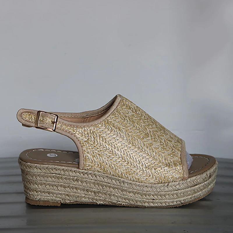 Summer Sandals Fashion Women Shoes Flock Platform Chunky Peep Toe Casual Ladies Sandalia Feminina | Обувь