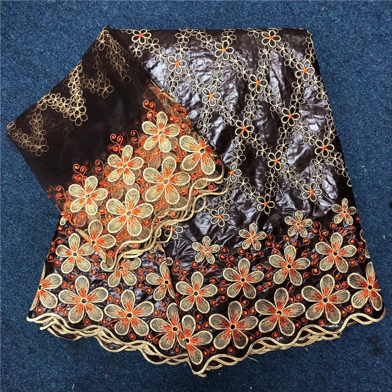 New Arrival Party Dress Embroidery Bridal Bazin Riche Getzner 2018 Nigerian Lace Fabrics African For Woman DN24 | Дом и сад