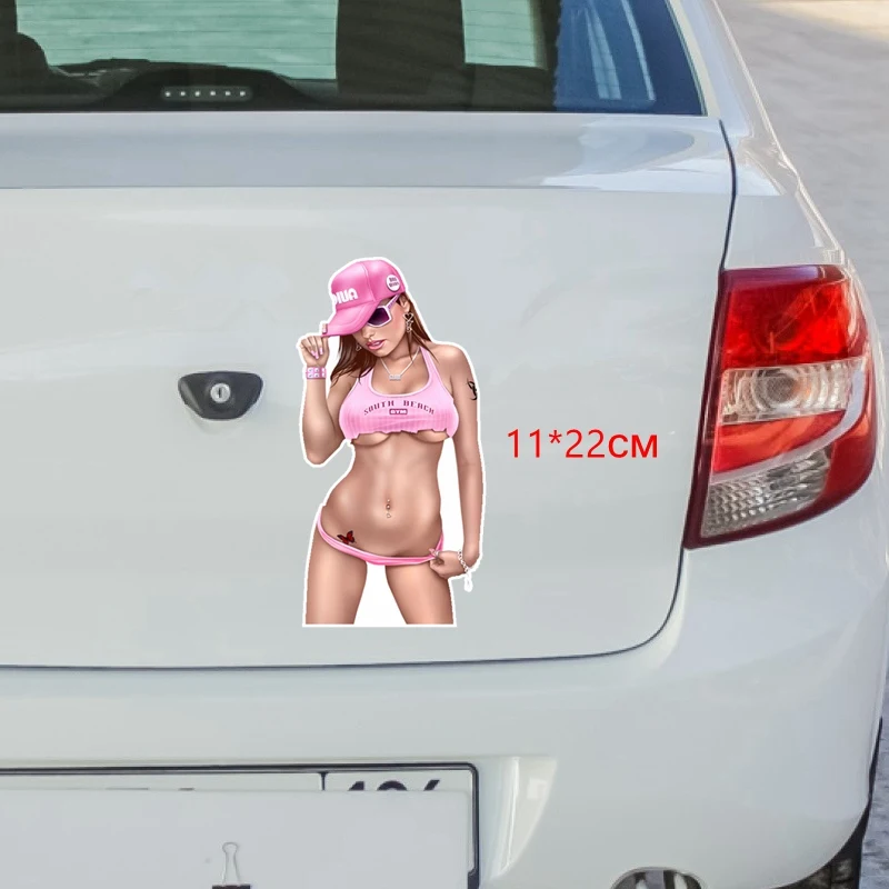 Tri Mishki WCS210 11*22 см Летние пляжные сексуальная девушка забавная наклейка для