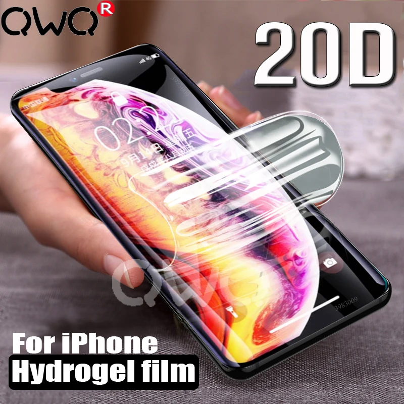 20D полное покрытие анти голубой свет гидрогель для iPhone 8 7 Plus X XS Max протектор экрана для iPhone XR 6 6 S 8 Plus анти-осенняя пленка