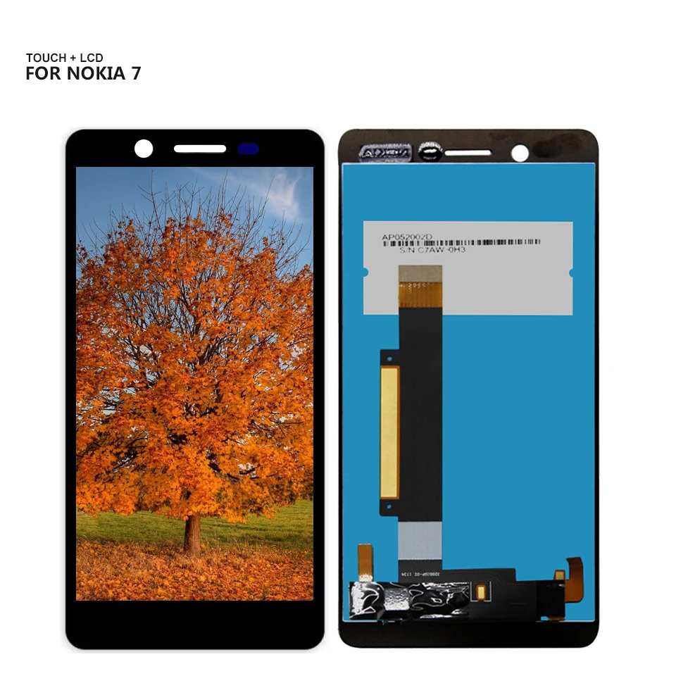 Бесплатная доставка для Nokia 7 сенсорный экран стеклянная панель дигитайзер