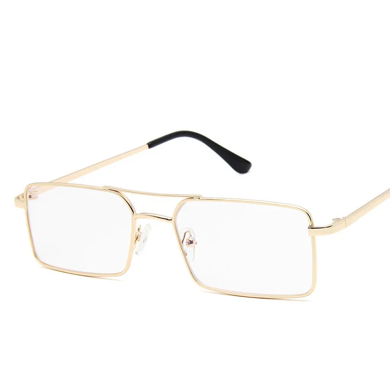 Gold Clear Модные крошечные узкие прямоугольные солнцезащитные очки для женщин, тонкие маленькие солнцезащитные очки, фирменный дизайн, винтажные женские очки Oculos De Sol Gafas - Цвет линз: Gold Clear