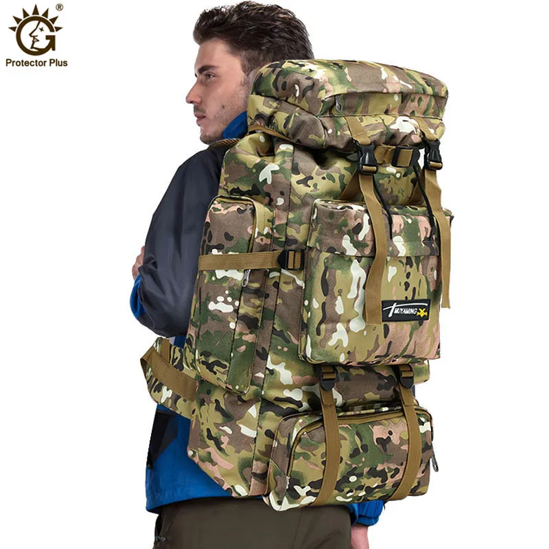 

70L Large Capacity Backpack Nylon Waterproof Military Tactics Molle Army Bag Men Backpack Rucksack for Hike Travel Backpacks