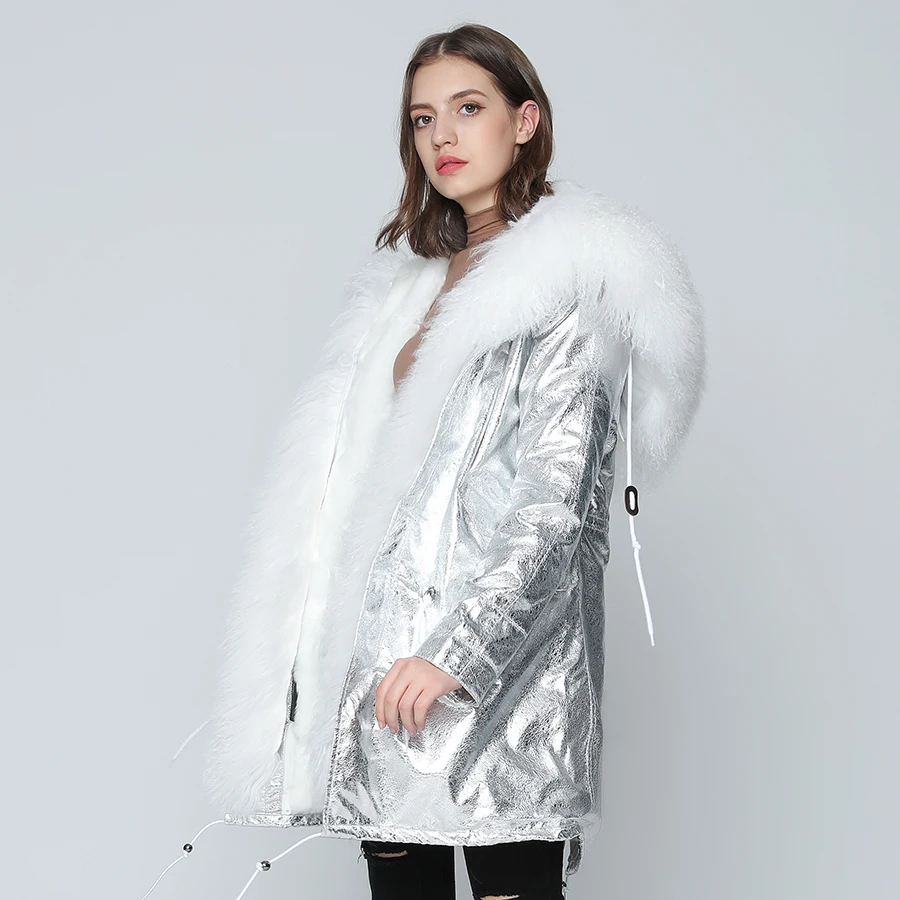 OFTBUY, зимняя женская куртка, пальто из натурального меха, длинная парка, воротник из натурального меха монгольской овцы, Толстая теплая верхняя одежда с капюшоном, уличная одежда