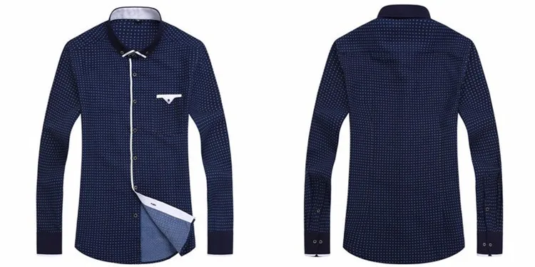 Для мужчин модные Повседневное Длинные рукава рубашка с принтом Slim Fit мужской социальной платье в деловом стиле брендовые Для мужчин Костюмы мягкие удобные