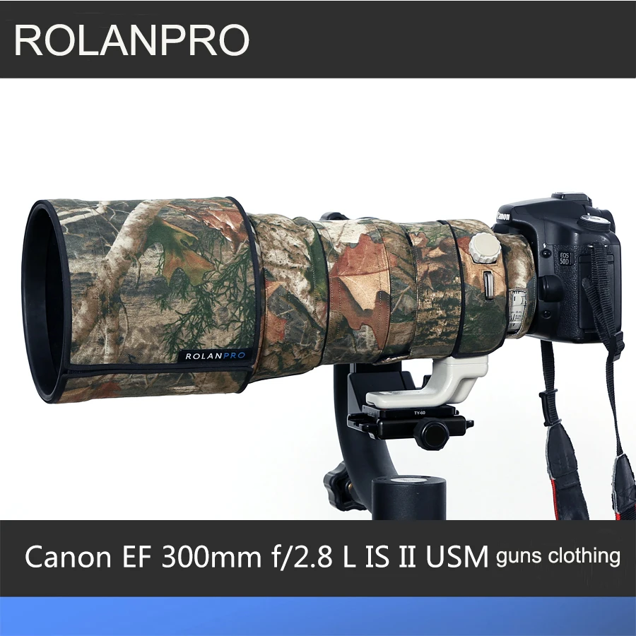 Линзы ROLANPRO камуфляжное покрытие дождевик для Canon EF 300 мм f/2 8 L IS II USM защитный чехол