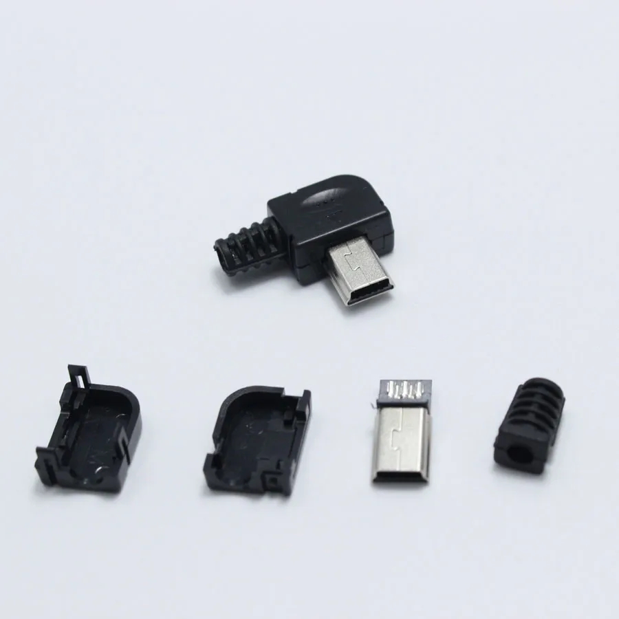 10 комплектов DIY Мини USB 5Pin сварочный Тип Штекерный Соединитель 3 в 1 90 градусов