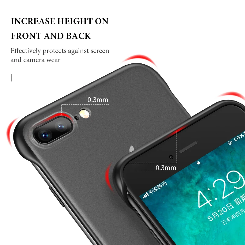 Бескаркасный чехол для iPhone 7X6 6S 8 Plus XS Max XR с кольцом пальцев ПК на 7 Прозрачный