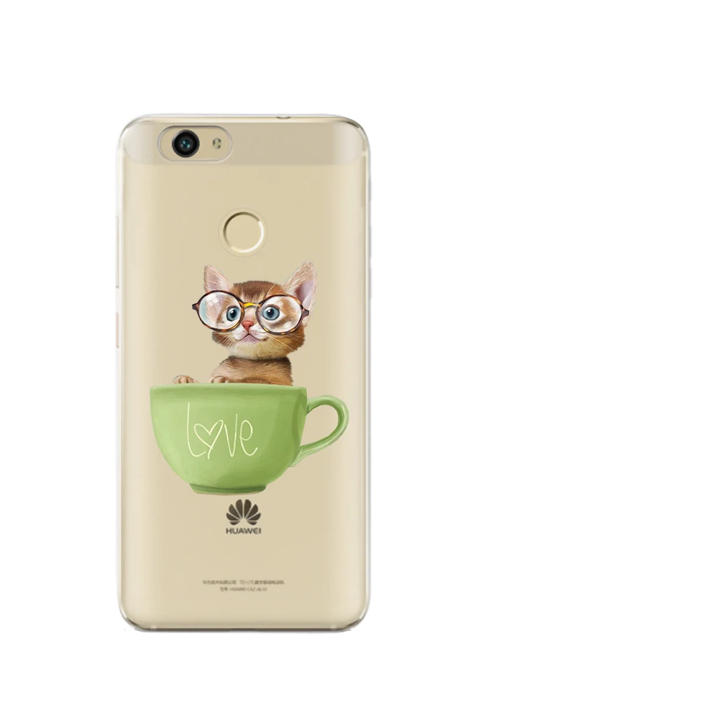 Модный чехол для телефона Huawei P10 lite Honor 9 6A Y7 Y5 Y6II Pro Nova 2 Plus Mate 10 P8 P9 Lite 2017 Teacup Animal Fundas |