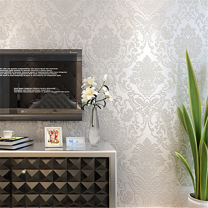 3D рельефные Дамасские нетканые стерео обои видео фон для гостиной спальни