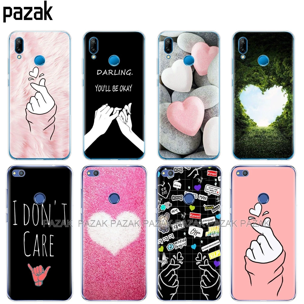 Силиконовый чехол для телефона Huawei P20 P8 P9 P10 Lite Plus Pro 2017 p smart 2018 love on the finger