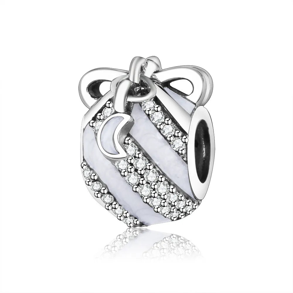 Подходит к оригинальному браслету Pandora DIY Berloque новая зимняя коллекция 925 пробы Серебряная точеная Элегантная подвеска - Цвет: A8