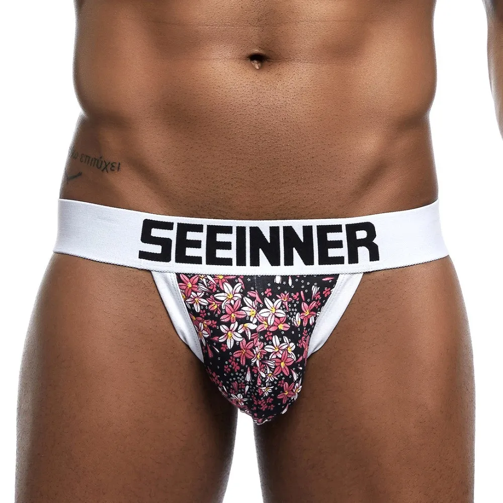 SEEINNER сексуальное мужское нижнее белье с низкой посадкой трусы бикини хлопок cuecas
