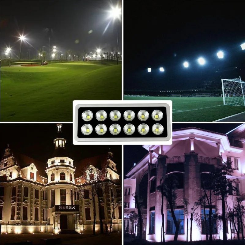 

4pcs Outdoor Led Flood Light 100W 200W 300W 400W 500W 600W COB Led IP65 Waterproof Floodlight Spotlight for Yard Garden