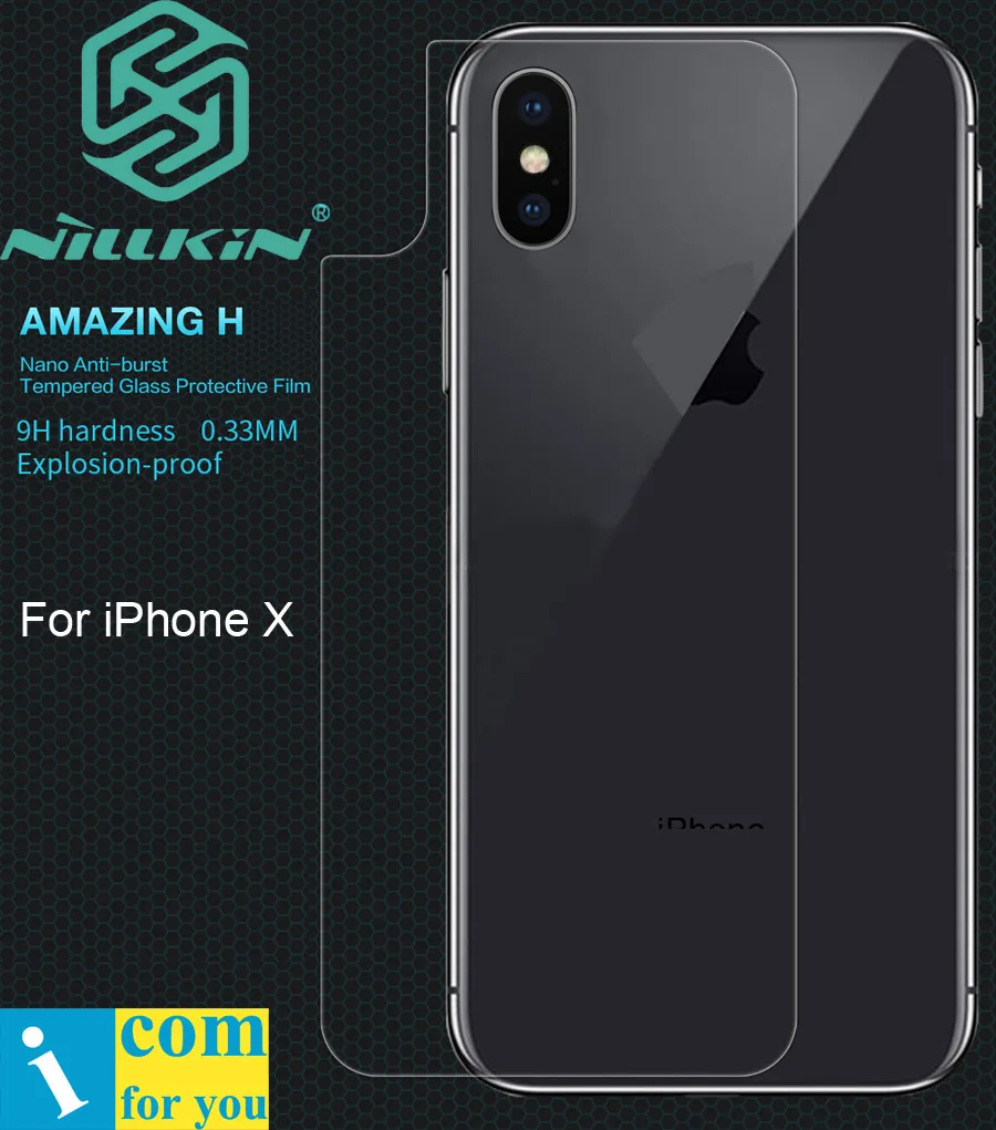 Nillkin задняя закаленная стеклянная Защитная пленка для iPhone X|glass protective film|glass