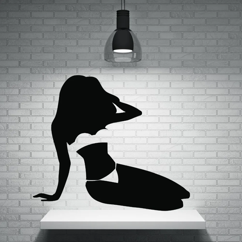 Виниловая наклейка красивая сексуальная девушка бикини тонкая фигурка наклейки