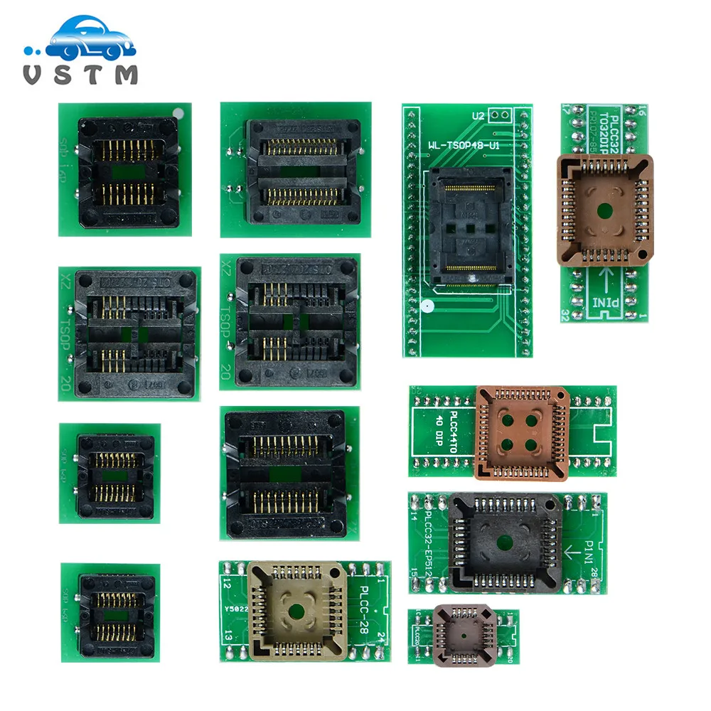 13 шт. адаптер для Superpro Xeltek 610P USB ECU Программатор сгорающий Блок Бесплатная