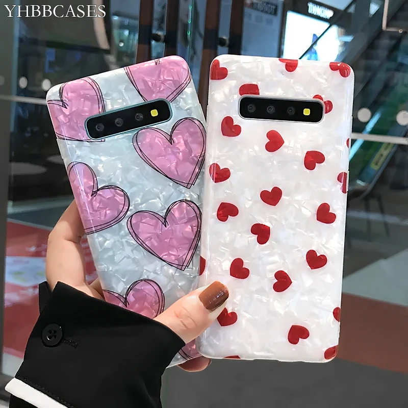 Модные чехлы YHBBCASES для Samsung Note 10 8 9 с раковинами Galaxy S10 5G S8 S9 Plus мягкие Мультяшные