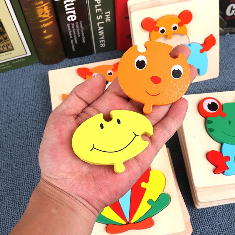 Деревянный стереоскопический детский Развивающий пазл для раннего развития