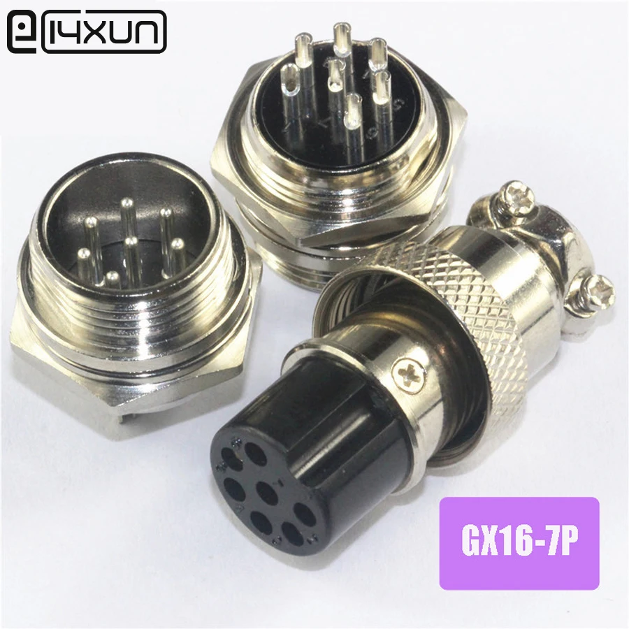 5 комплектов Штекерный и гнездовой Контактный Разъем GX16 для планшетов 7P 7Pin 16 мм|plug