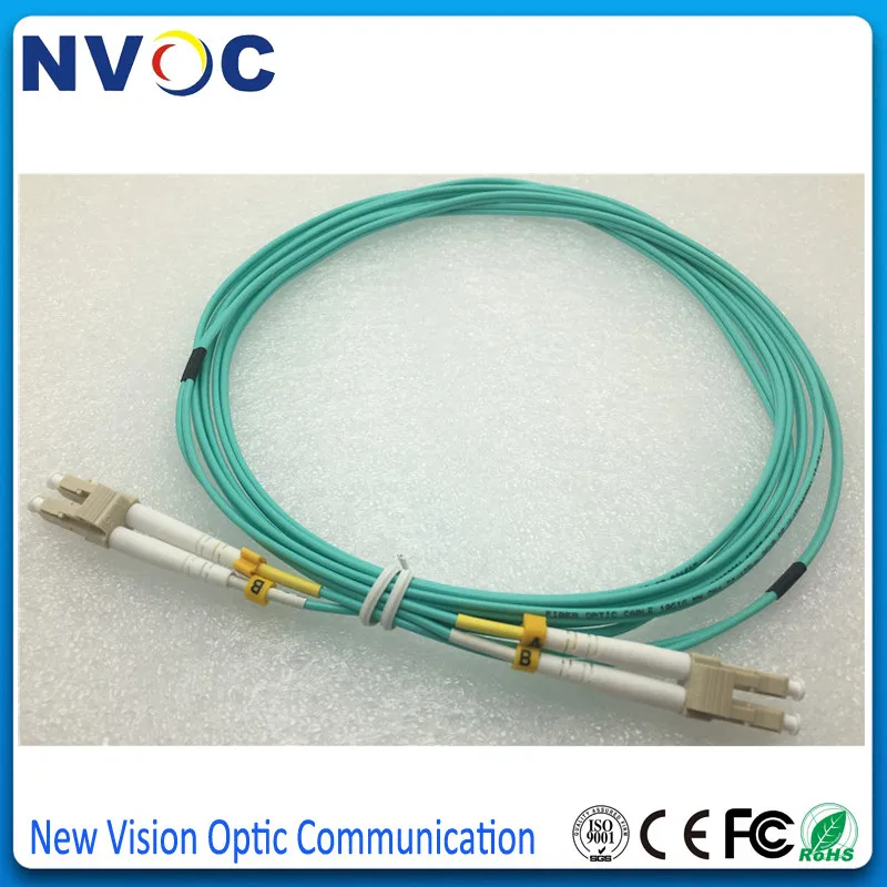 10 шт./лот 2 м LC к OM3 многомодовый г волоконный патч-корд дуплексный мм 50/60 мкм ПВХ
