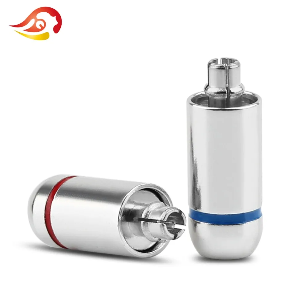 QYFANG 1 пара штифтов для наушников MMCX аудиоразъем с родиевым покрытием адаптер