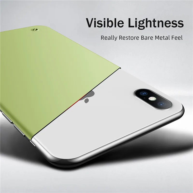 USLION матовый безрамный чехол для телефона iPhone 7 6 6S 8 Plus карамельного цвета XS Max XR X