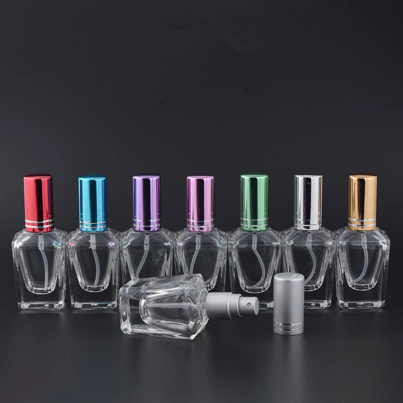 

MUB - 15ml Mini Portable Refillable Perfume Bottle Metal Sprayer Pump Parfum Bottle Empty Glass Perfume Atomizer