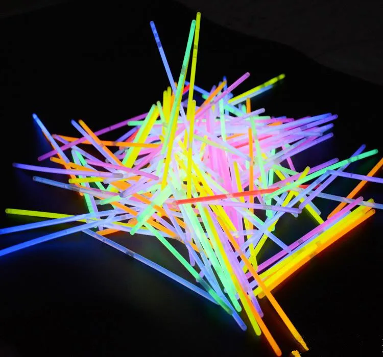 100 шт разноцветные светящиеся игрушки Led очки ожерелье Браслеты флуоресцентный фестиваль неоновые вечерние принадлежности концертный Декор