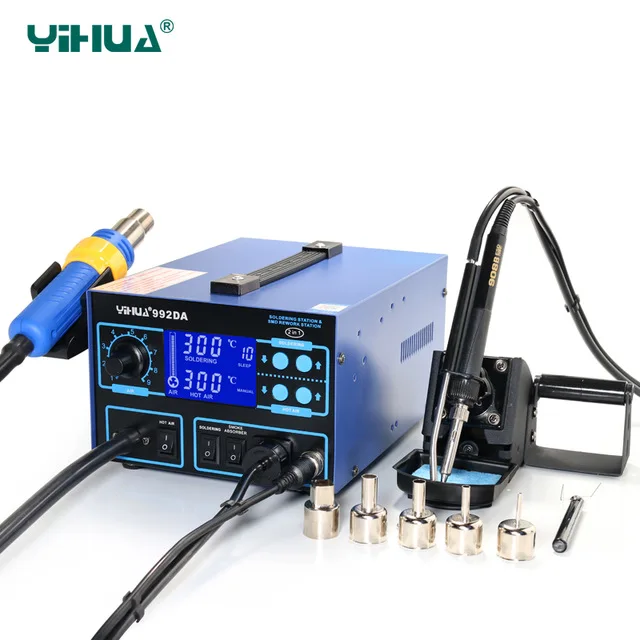 YIHUA 992DA 1 шт. паяльная станция для ремонта фена 110 В или 220 В|Паяльные станции| |