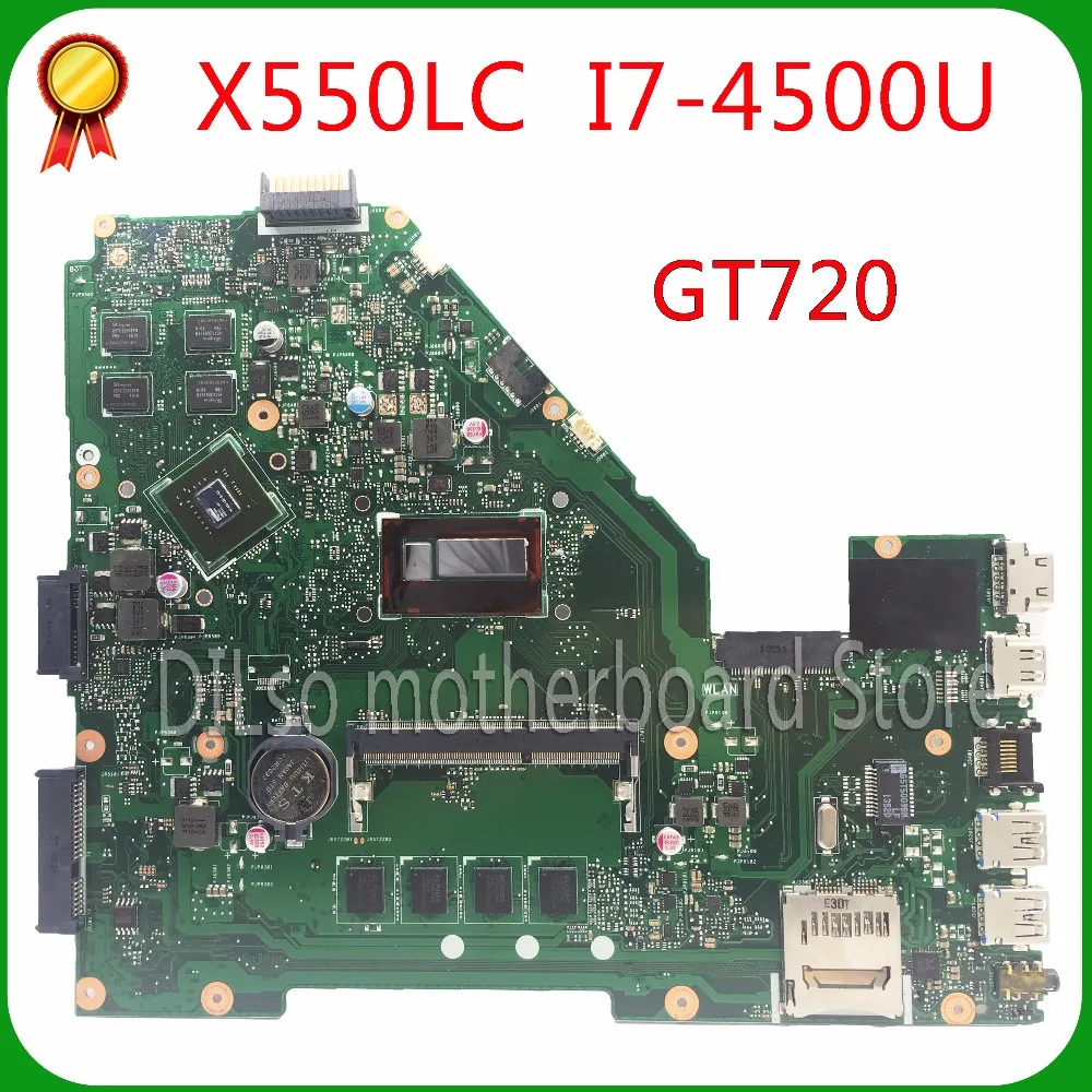 KEFU X550LC материнская плата для ASUS X550LD A550L Y581L W518L X550LN ноутбука I7 4500U GT720M тестовая