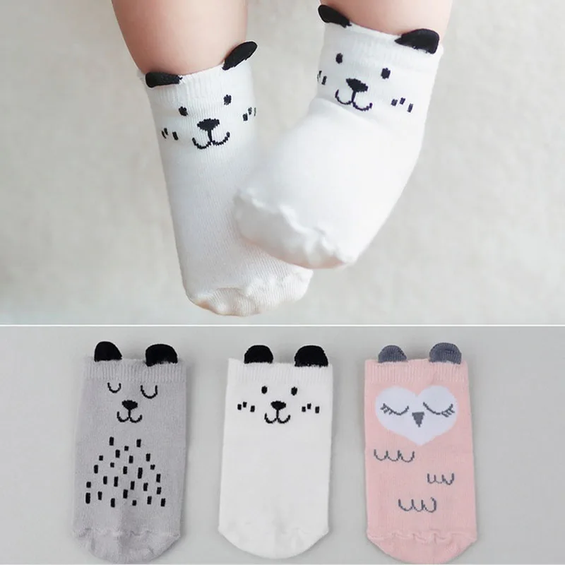1 пара милых носков с рисунками для новорожденного прекрасный хлопковый