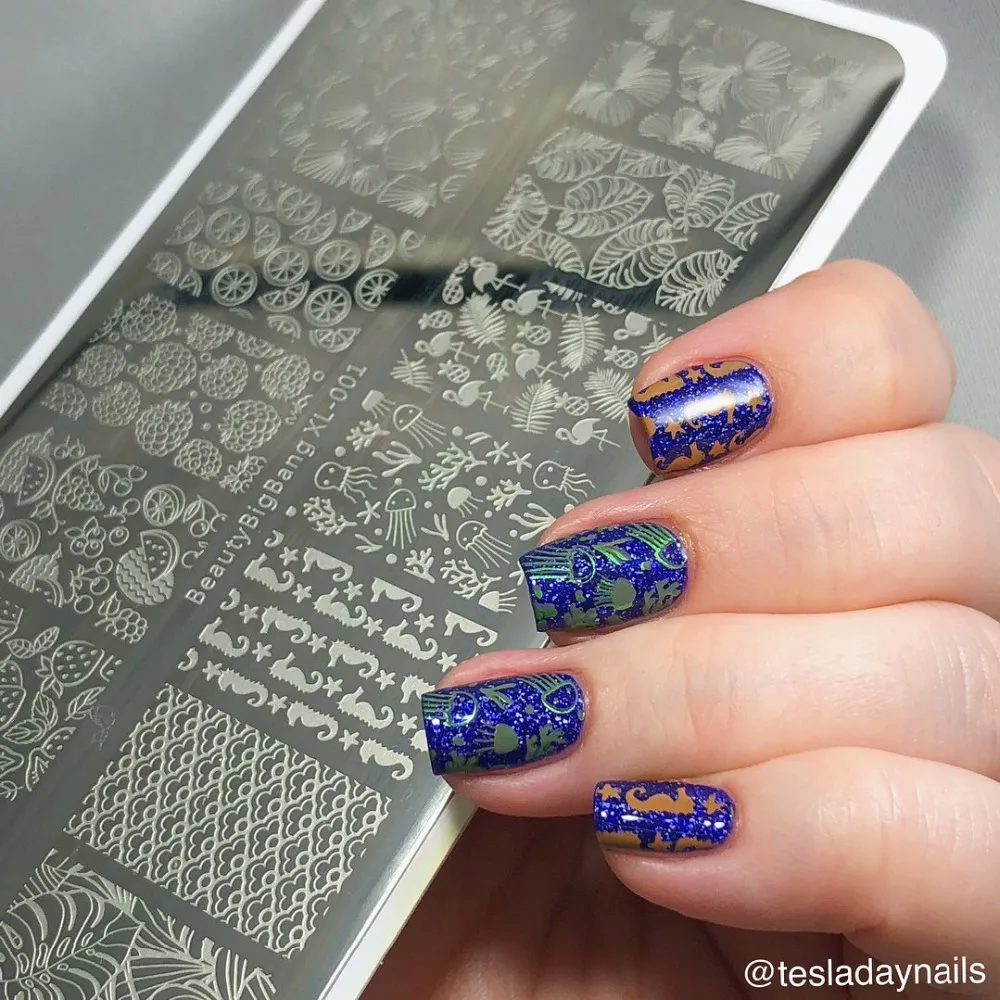 BeautyBigBang набор пластин для стемпинга 5 шт. ногтевого дизайна 6*12 см Прямоугольный