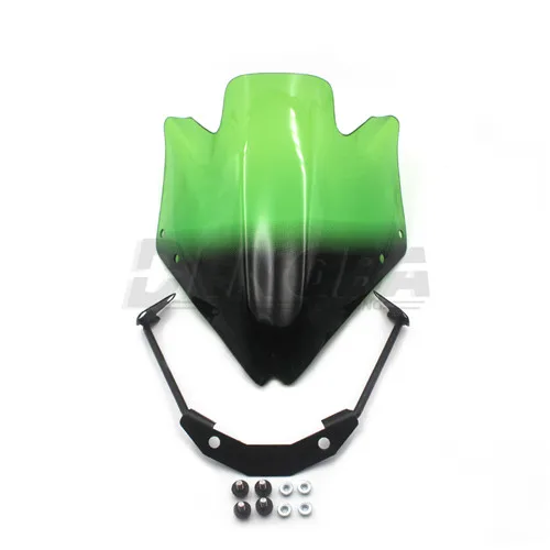 For Kawasaki Z750 Z750R Z 750 Motorbike Windshield Windscreens Wind Deflectors Double Bubble - Color: Green