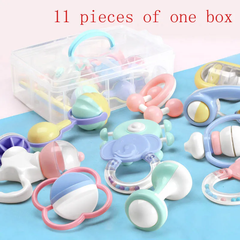 Детские погремушки игрушки 11 шт. прорезыватель музыка ручная качалка-кровать