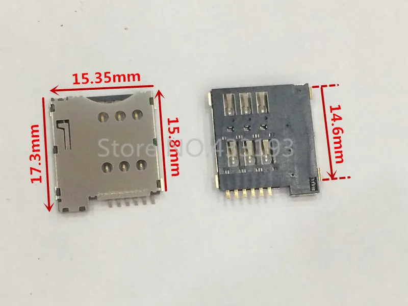 Разъем для держателя Micro sim карты 7P 7 pin слот с автозапуском переключателем 1 35 мм 20