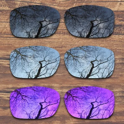 Black.Silver.Purple ToughAsNails Замена поляризованных линз для Oakley Солнцезащитные очки-несколько вариантов - Цвет линз: Black.Silver.Purple