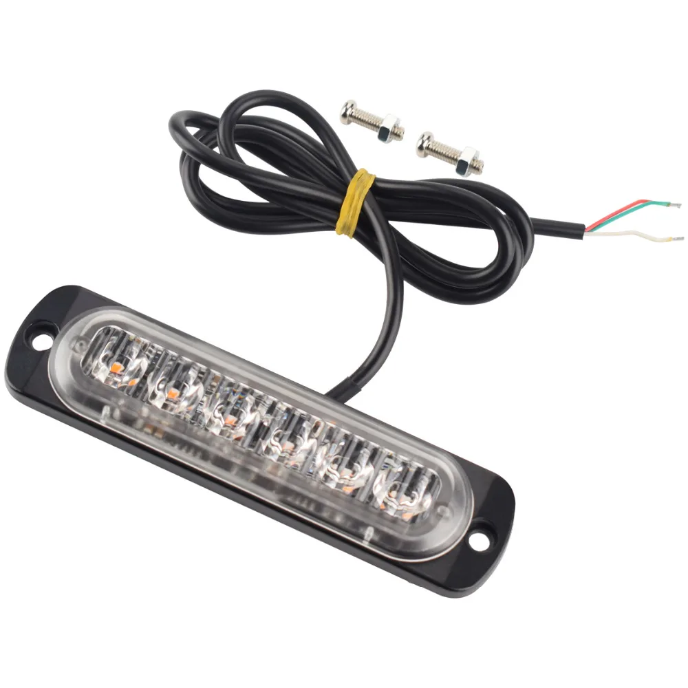 6 Led Стробоскоп мигающий предупреждающий свет решетчатая Подсветка лампа для