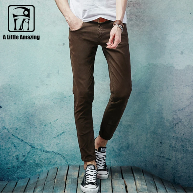 Новинка 2016 г. Лидер продаж мужские узкие брюки модные повседневные девятый Штаны