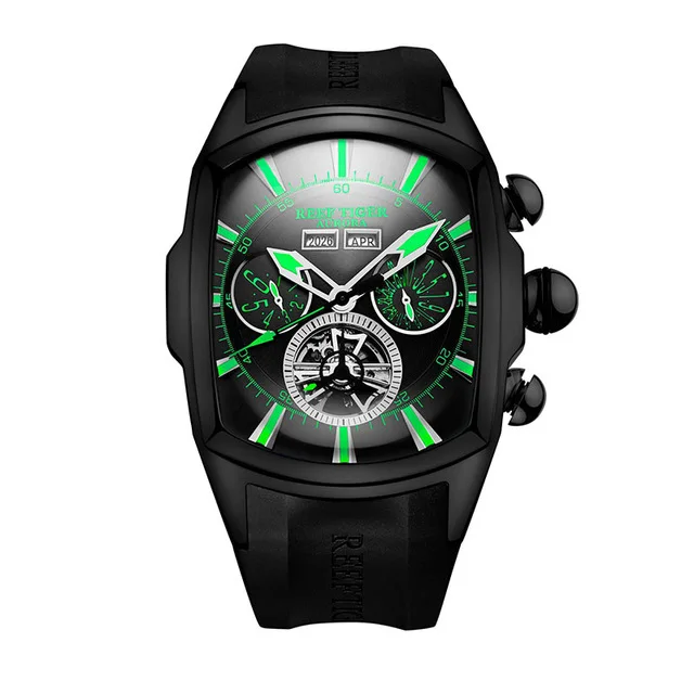 Мужские многофункциональные механические наручные часы Reef Tiger Aurora