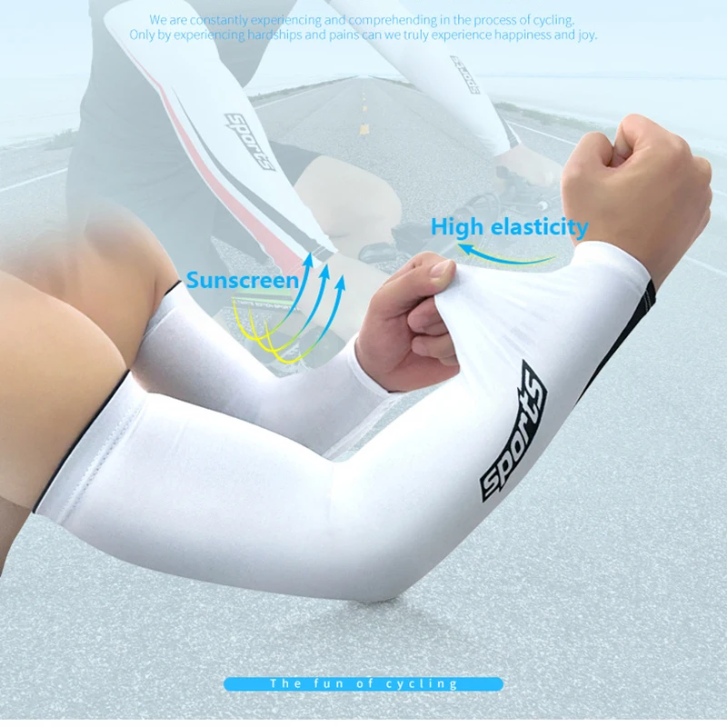 Outdoor Sports Ice Silk Sleeves Men And Women Riding Hiking Fishing Basketball Sun Protection Arm | Спорт и развлечения