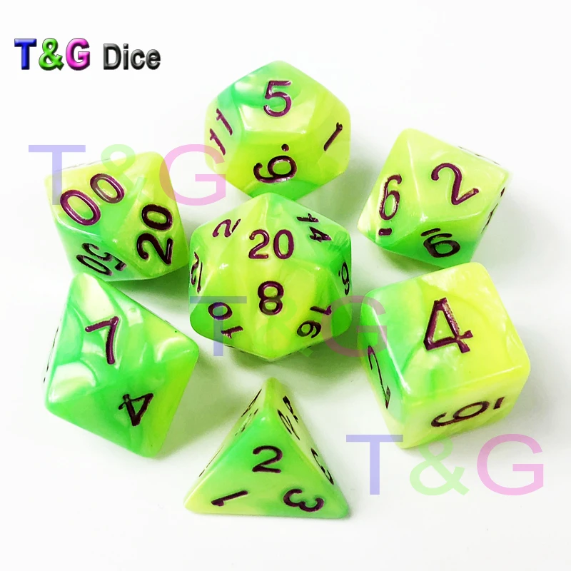 Многогранные игральные кости разноцветные многогранные для D& D ролевых игр Кемпинг путешествия дети вечеринка в подарок